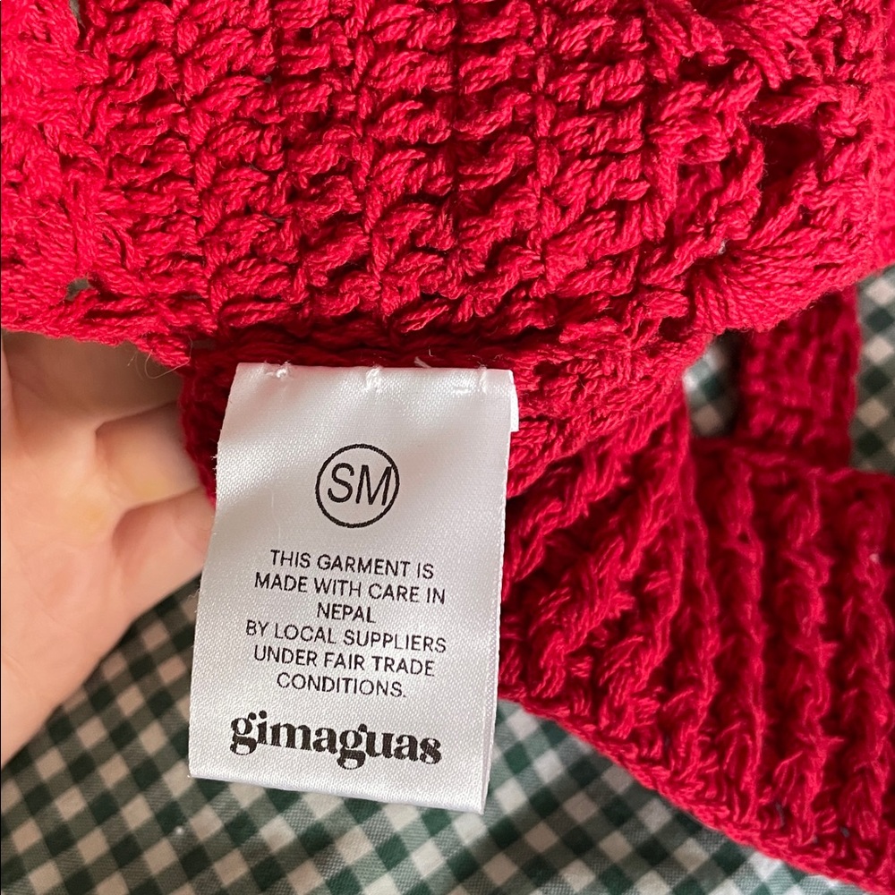 Gimaguas Vibrant Red Crochet Bandeau - Picture 3 of 3